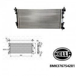 RADIATEUR DU MOTEUR HELLA...